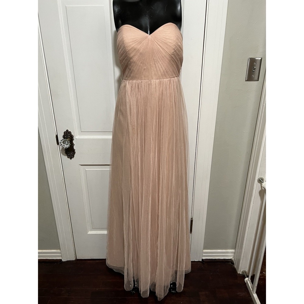 Tan Strapless Formal Homecoming Prom Pageant Bridesmaid Dress Size 4